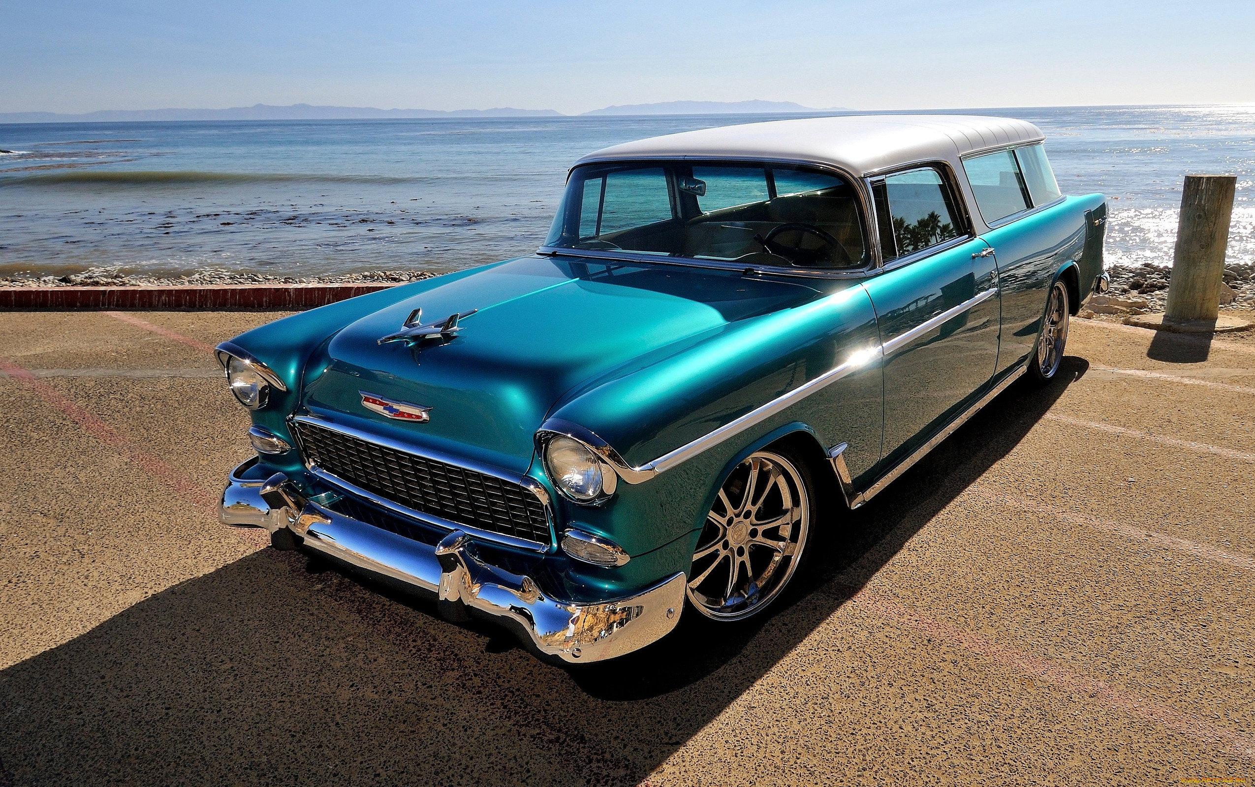 , chevrolet, chevy, blue, nomad